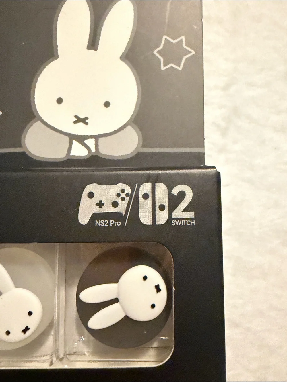 NEW MIFFY NINTENDO SWITCH 2 JOYCON THUMB GRIP CAPS 4 SET CUTE BUNNY RABBIT LOT